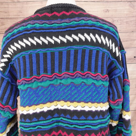 VINTAGE ETCHINGS I C COOGI STYLE COSBY BIGGIE SWEATER MENS SZ XL **FADED - Picture 4 of 5